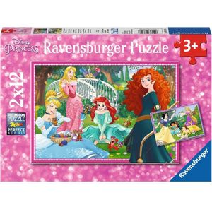 Puzzel In De Wereld Van De Disney Prinsessen (2x12 Stukjes)