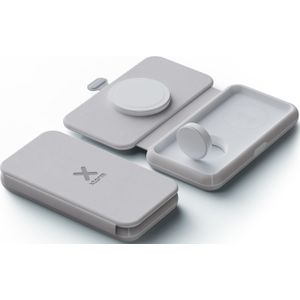 Xtorm 3 in 1 Draadloze Oplader iPhone - 15W - Opvouwbaar - Grijs