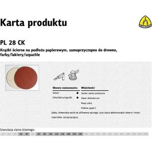 Klingspor abrasive disc PL 28 CK 125mm granulation 180 50 pieces (270705)