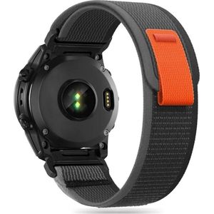Braders Nylon Garmin Fenix 5 / 6 / 6 Pro / 7 zwart / oranje