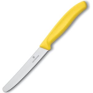 Victorinox mes voor pomidorów, zaokrąglony czubek, metąbkowany, 11 cm, geel 6.7836.L118