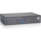 LevelOne FGP-1000 netwerk-switch Gigabit Ethernet (10/100/1000) Power over Ethernet (PoE) Zwart, Grijs