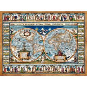 Hobby puzzel met 2000 stukjes - Map of the world, 1639