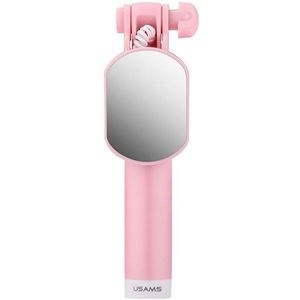 USAMS Selfie Stick Mini Mirror ZB3002 3,5mm roze