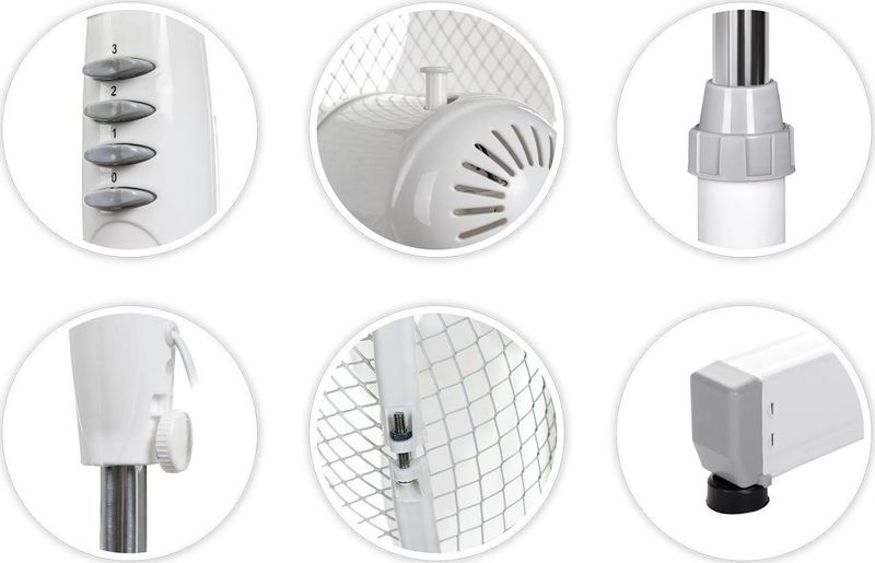 Activejet Regular WSR-40B ventilator Grijs, Zilver, Wit