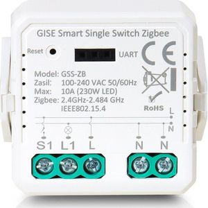 Gise Smart Single Switch Zigbee | enkel module przekaźnikowy Zigbee | GSS-ZB