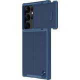 Nillkin Textured S Case etui Samsung Galaxy S22 Ultra gepantserd hoes met osłoną na aparat blauw