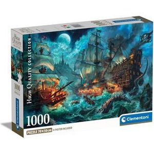Clementoni Pirates Battle Legpuzzel 1000 stuk(s) Overige