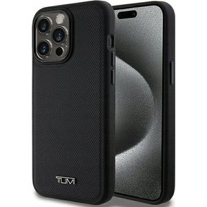 Tumi TUHMP15XRBAK iPhone 15 Pro Max 6.7 inch zwart/zwart hardcase Leather Balistic patroon MagSafe