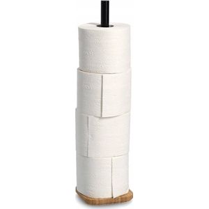 Zeller WC/Toiletrolhouder - bamboe hout - 46 x 12 cm - luxe kwaliteit