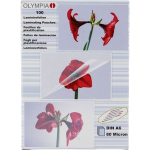Olympia 1x100 lamineerfolie DIN A6 80 micron 9168