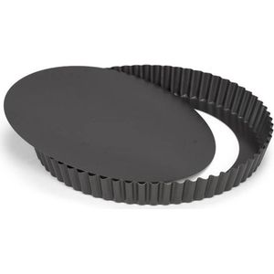Patisse quichevorm Profi 20 x 2,5 cm staal donkergrijs