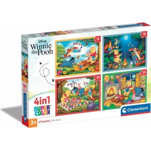 4-in-1 Disney Winnie de Poeh Puzzelset (12+16+20+24 stukjes)