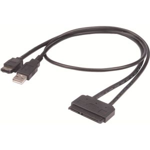 Akasa HDD/ SSD Adapter [1x SATA-combi-bus 15+7-polig - 1x USB-A 2.0 stekker, eSATA-stekker 7-polig] neu