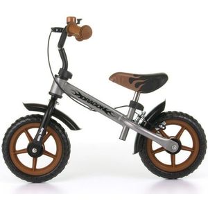 Milly Mally loopfiets Dragon 10 Inch Junior Knijprem Zilver