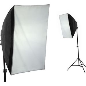 IShoot lamp studyjna serie SOFTBOX 50x70cm + statief 220cm + ŻARÓWKA 65W = 325W