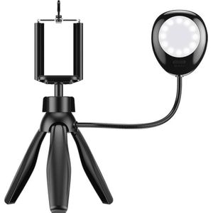 Apexel Phone holder/tripod APL-JJ21FL met LED licht (zwart)