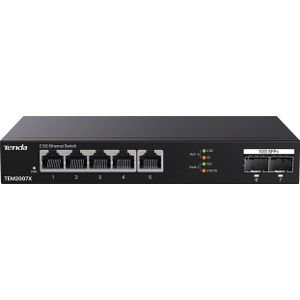 Tenda TEM2007X netwerk-switch 2.5G Ethernet (100/1000/2500) Desktop Zwart