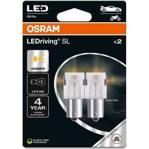 Philips Osram Led Premium New P21W Amber EPACK