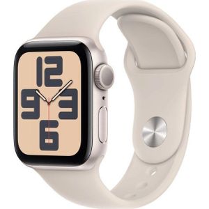 Apple Smartwatch Watch SE 2023 GPS 40mm Starlight Alu Sport S/M beige (MR9U3QI/A)