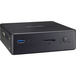 Shuttle Nano PC NC10U5 , Intel i5-8265U, 1x HDMI, 1x DP, 1x 2.5 inch bay, 1x M.2, 1x LAN, 1x COM, Wifi, 24/7 permanent gebruik, incl. VESA & Stand