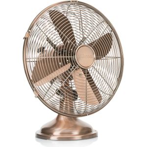 Tristar VE-5970 - Retro tafel ventilator - Ø 30 cm - Koperen afwerking