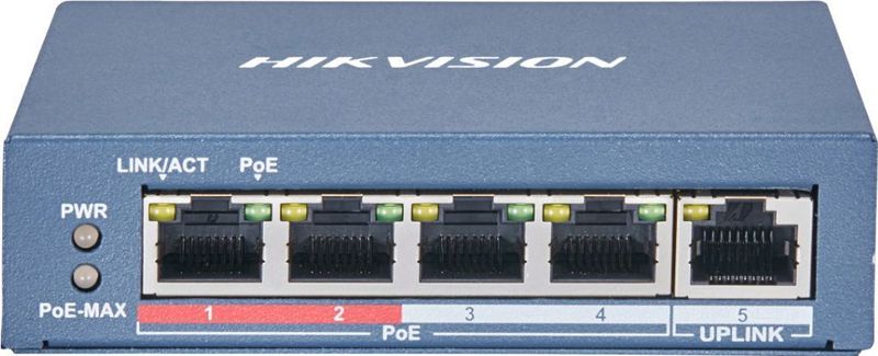 Hikvision Switch PoE 4-port L2 unmanaged DS-3E0105P-E
