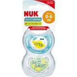 NUK 175274 fopspeen siliconen fruit 0-6 2 stuks/PUDEŁKO