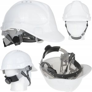 Geko helm beschermend budowlany BHP verstelbaar – wit (50)