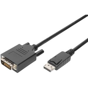 Digitus DisplayPort Adapterkabel DP - DVI (24+1) St/St 3m zwart