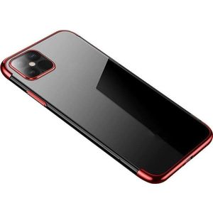 Hurtel Clear kleur case żelowy hoes etui met metaliczną ramką Xiaomi Redmi Note 11 Pro+ 5G / 11 Pro 5G / 11 Pro rood