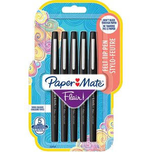 Papermate 1x5 Flair viltstift M 0,7 mm zwart