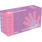 Maxter handschoenen nitrylowe bezpudrowe , 100 stuks, maat L, roze