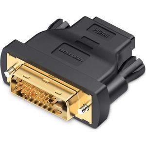 Vention ECDB0 tussenstuk voor kabels DVI(24+5) HDMI Zwart