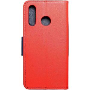 Partner Tele.com holster Fancy Book voor HUAWEI P30 Lite rood/marineblauw