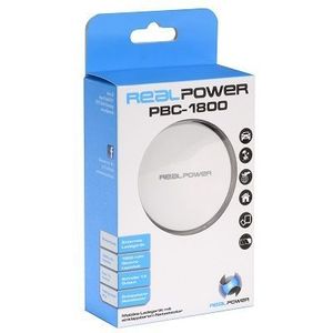 RealPower PBC-1800 Powerbank Wit 1800 MAh