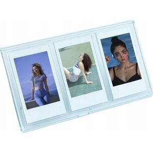 LoveInstant rand rand staand Na 3 foto's voor camera's / Drukarek Drukujących Na Papierze Zink / Fuji Instax Mini - blauw
