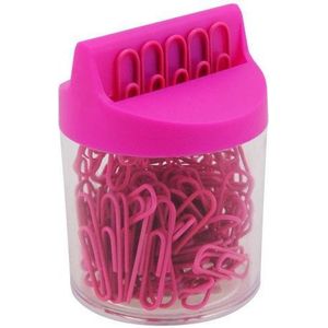Victory Office Product Spinacze okrągłe 28mm S 6028M100-095 neon roze metalowepowlekane w container magnetycznym 100 stuks