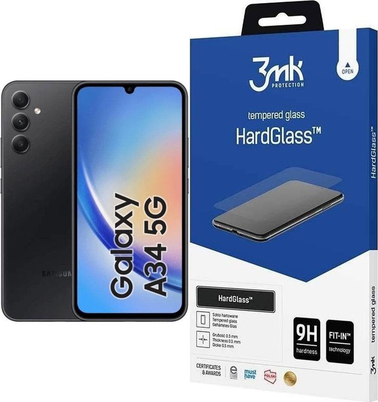 Samsung smartphone Galaxy A34 5G 6/128GB zwart (1392798) + 3MK HardGlass