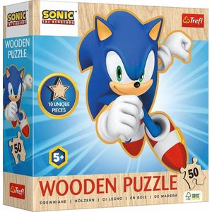 Trefl puzzel houten 50 stukjes Radosny Sonic