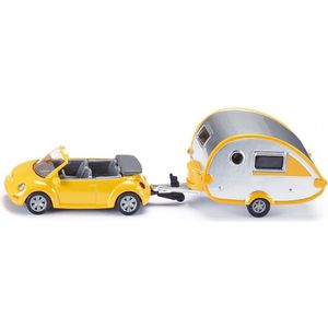 Siku VW New Beetle met caravan