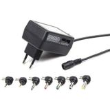 EnerGenie Universele AC/DC adapter, 12 W, instelbaar van 3-12 V, 7 verschillende tips, max 0,06 watt idle verbruik