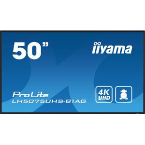 iiyama ProLite Digitale signage flatscreen 125,7 cm (49.5 inch) LCD Wifi 500 cd/m² 4K Ultra HD Zwart Type processor Android 11 24/7