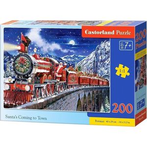 Castorland puzzel 200 Santa's Coming to Town CASTOR