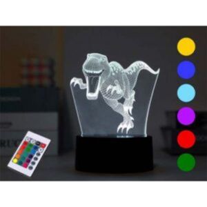 I Total 3D Led Lamp Gigantosaurus Met Touch Basis En Afstandsbediening 7 Kleuren 11X15.5Cm