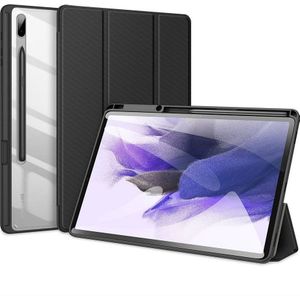 Dux Ducis tablet hoes Toby pancerne etui met klapką Smart Case voor Samsung Galaxy Tab S7+ (S7 Plus) met handvat na rysik zwart