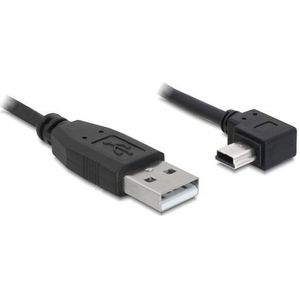 Delock Cable USB 2.0-A male > USB mini-B 5pin male angled 5m