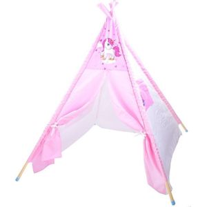 Jokomisiada Tent met roze Unicorn Wigwam Tipi ZA3555