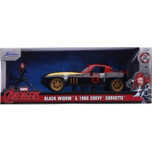 Dickie Marvel zwart Widow Chevy 1966 1:24