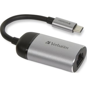 Verbatim 49146 laptop dock & poortreplicator USB 3.2 Gen 1 (3.1 Gen 1) Type-C Zwart, Zilver